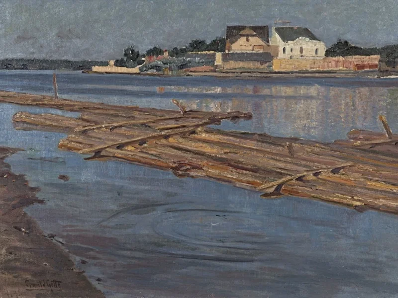 1872-Oswald Gette - Mattina d'estate sulla Sprea